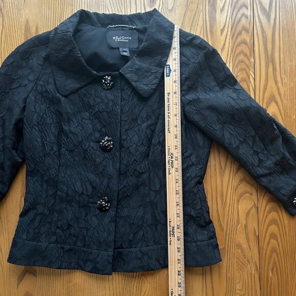 St. John Courture black jacket size 4 - Picture 4 of 10